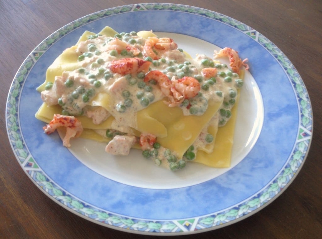 Open lasagne met zalm