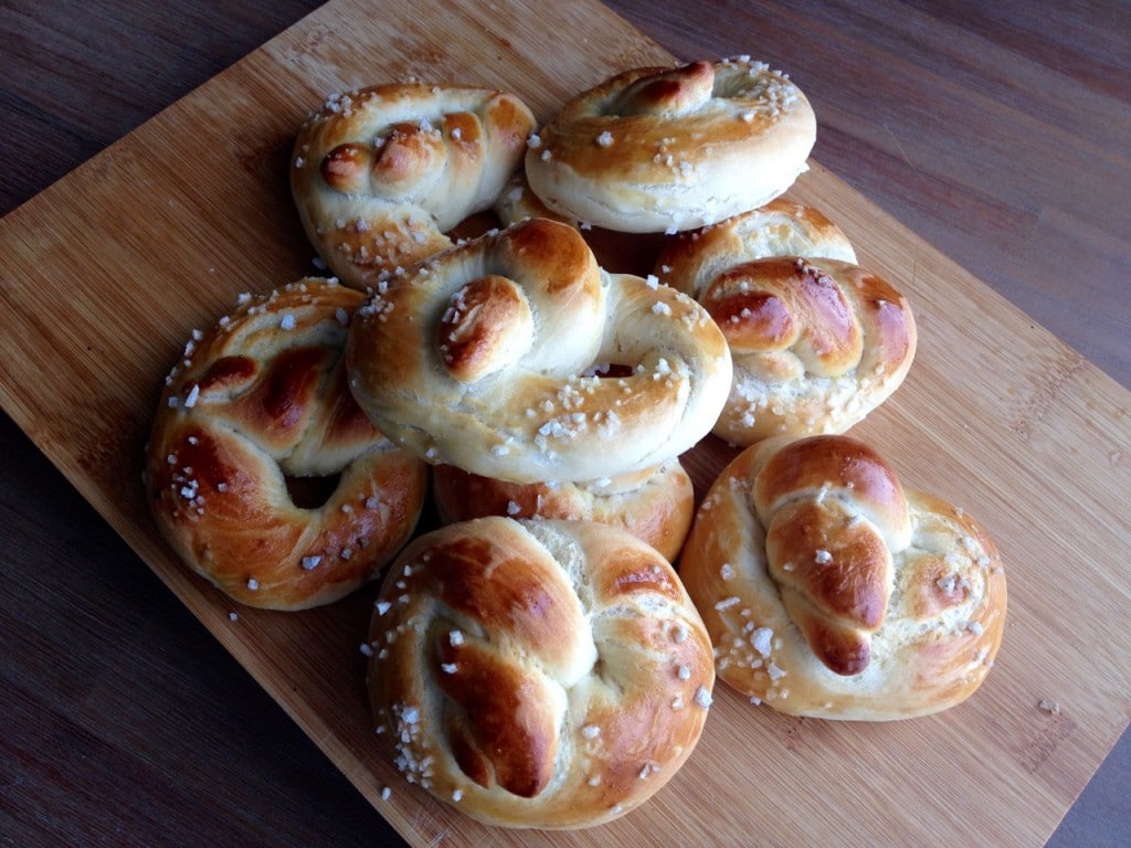 Pretzels bakken