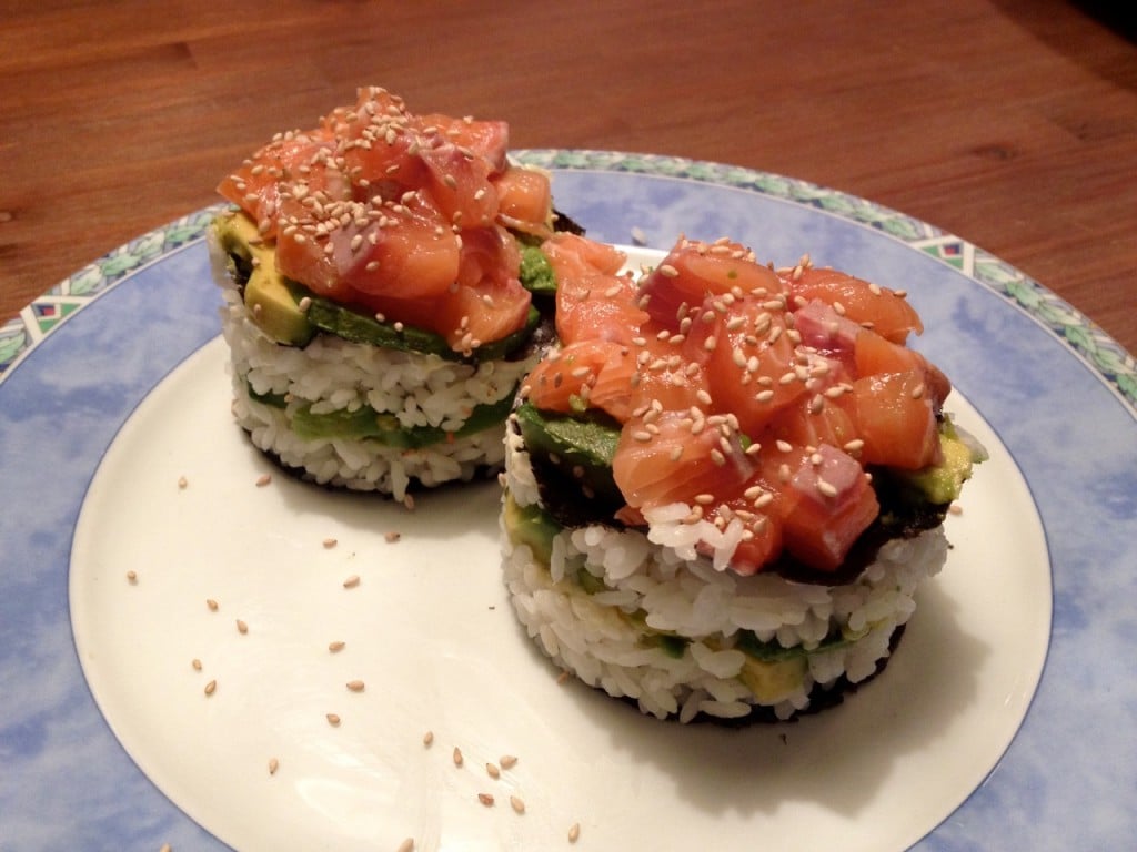 sushi taartje