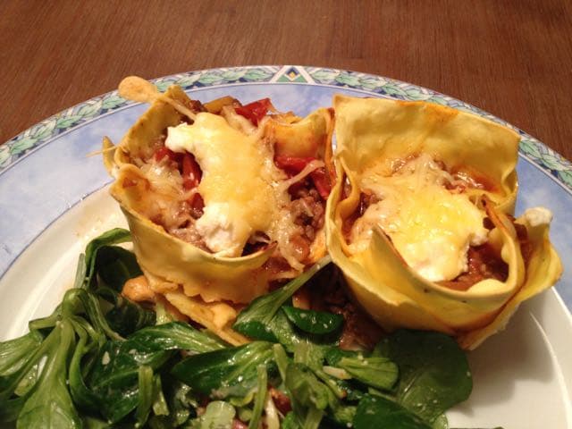 mini lasagna's met sla
