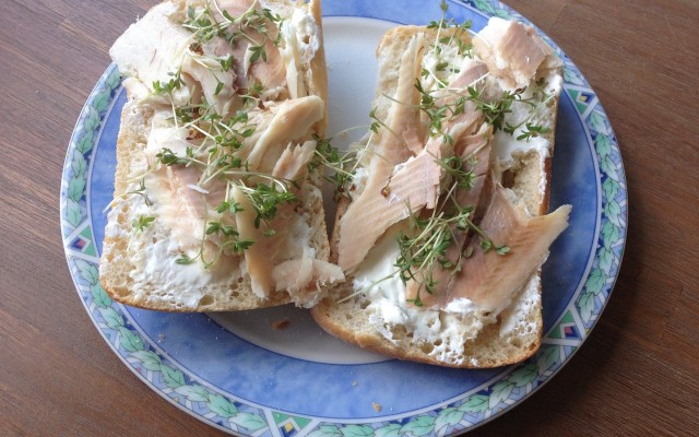 ciabatta gerookte forel
