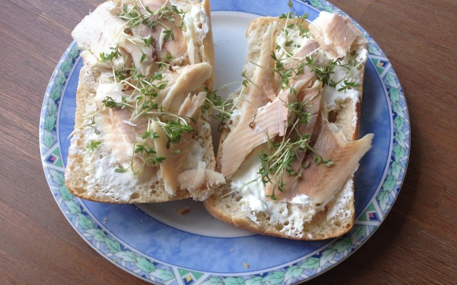 ciabatta gerookte forel