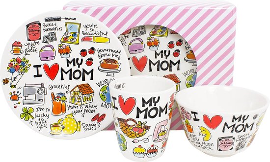Moederdagcadeaus: blond ontbijtset