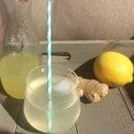 Homemade citroen-gember limonade