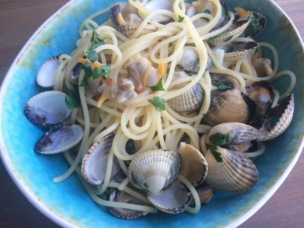 Spaghetti met kokkels