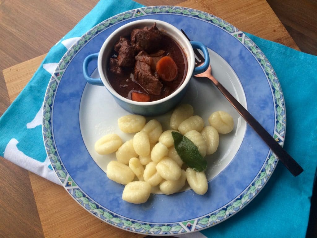 Wild zwijn ragout met gnocchi