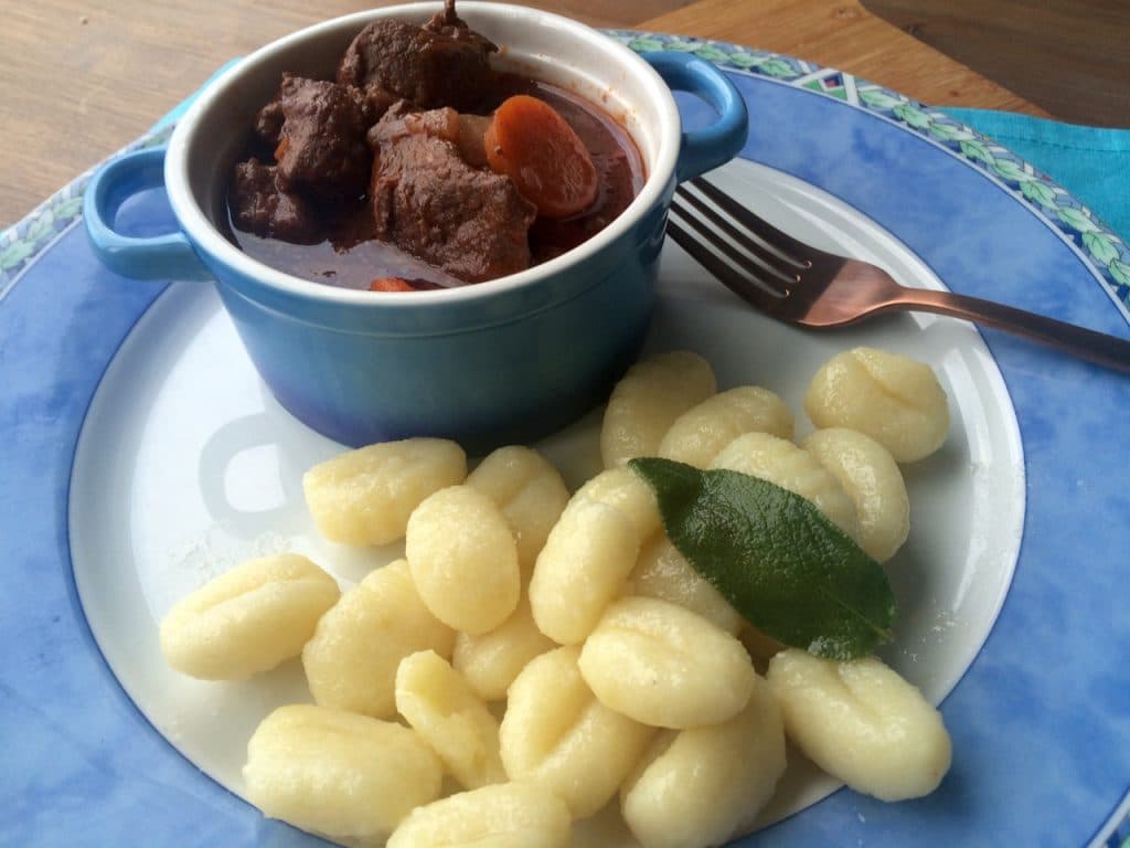 Wild zwijn ragout met gnocchi