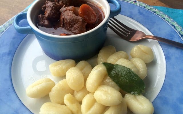 Wild zwijn ragout met gnocchi