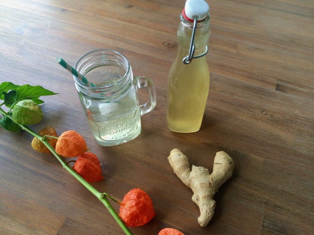 Homemade ginger ale