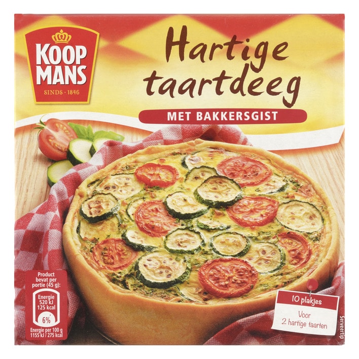 koopmans hartige taart deeg