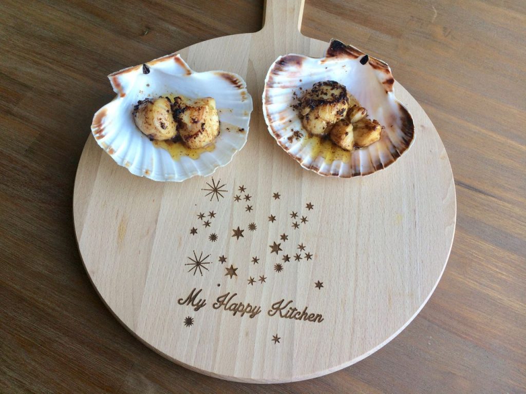 coquilles met gember-limoenboter