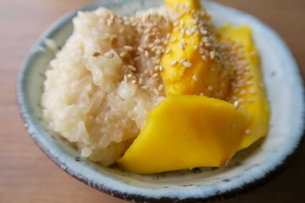 Thaise sticky rice mango