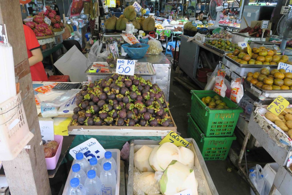 Thaise keuken: mangosteen markt