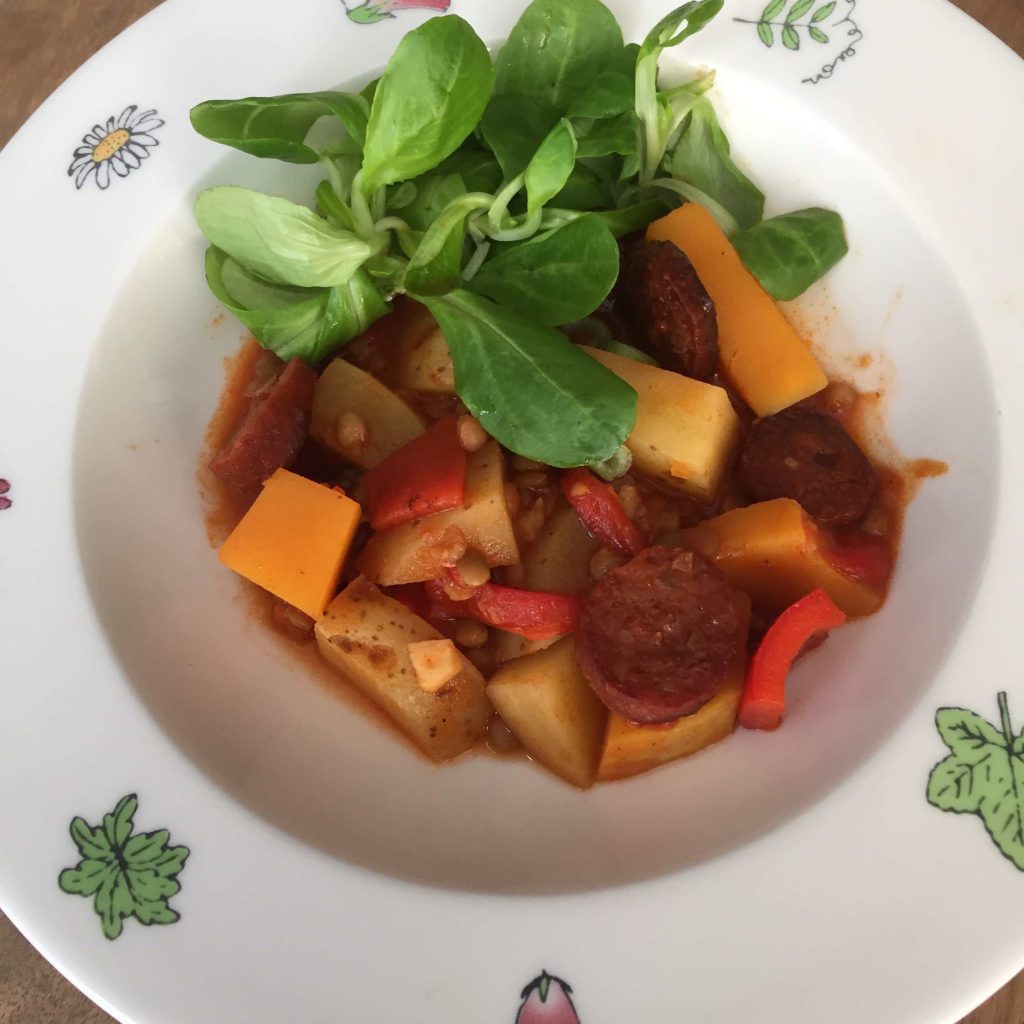 pompoenstoof met chorizo en witte port