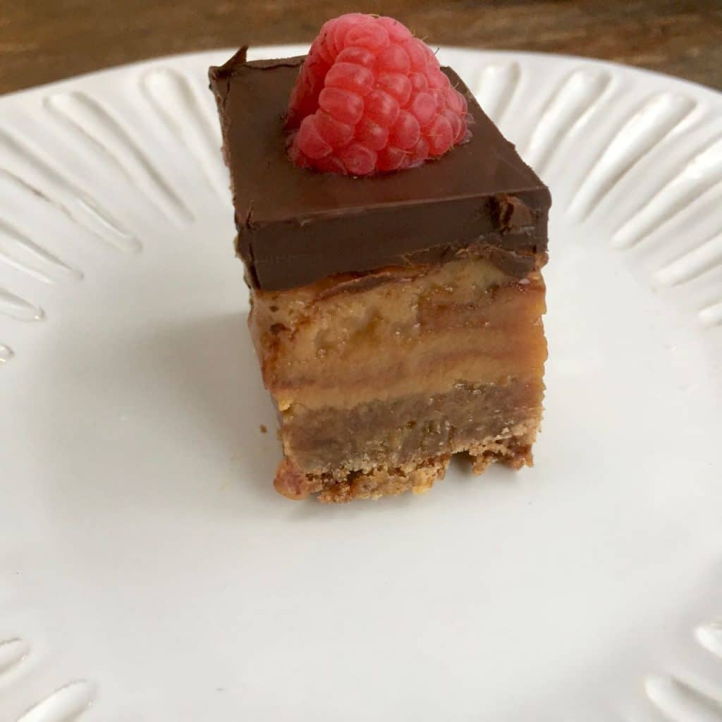 Chocolade-karamel plaatkoek