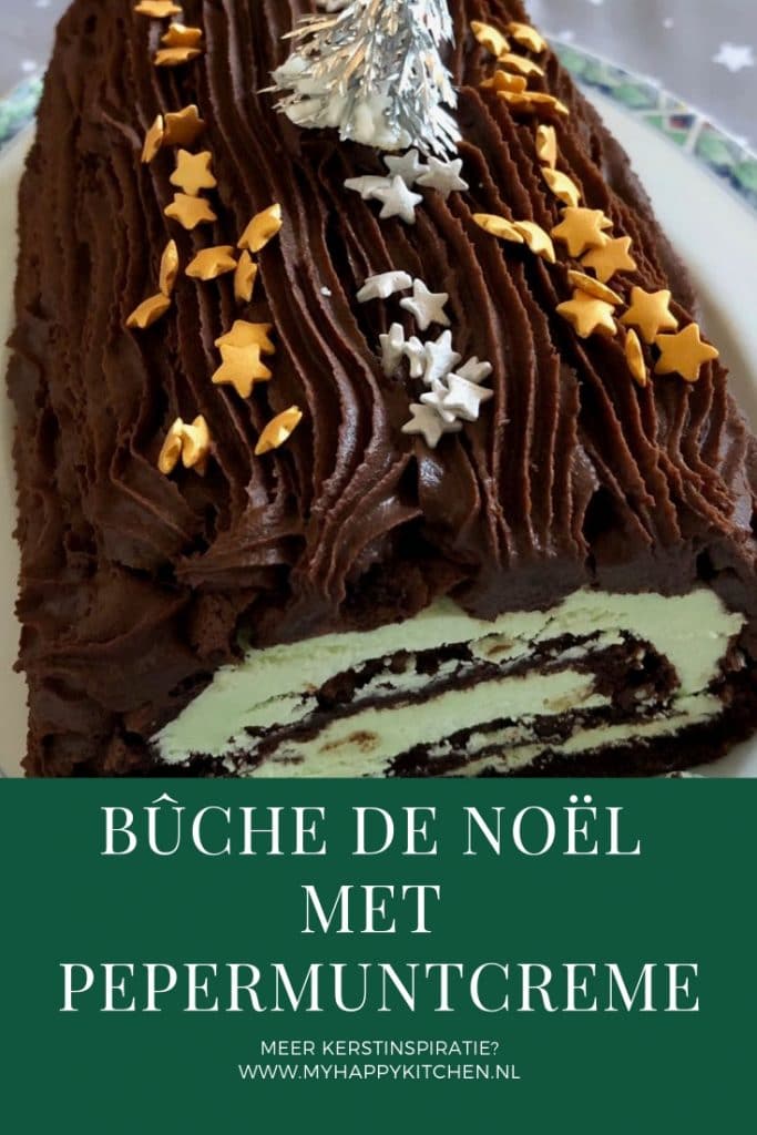 buche de noel met pepermuntcreme