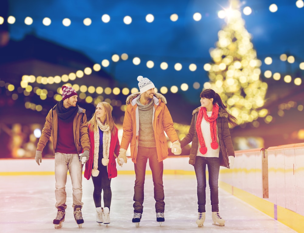 schaatsen en kerstshoppen