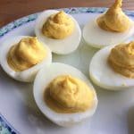 gevulde eieren met kerriemayonaise