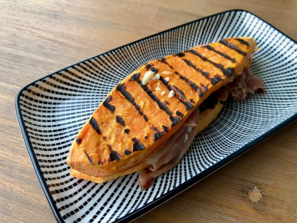 Tosti van zoete aardappel