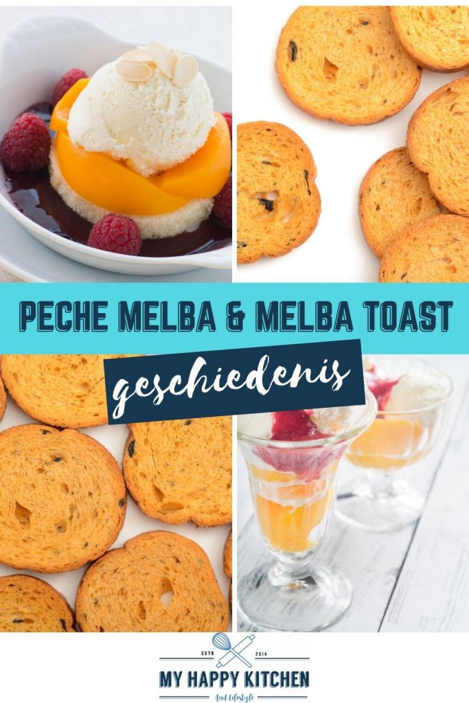 Pinterest pin peche melba & melba toast