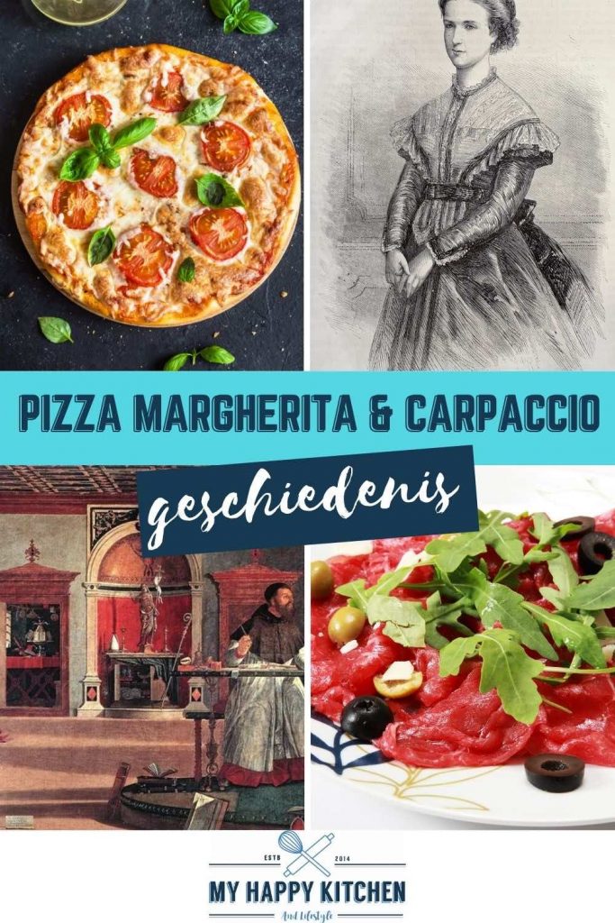 Pinterest pin pizza margherita en carpaccio