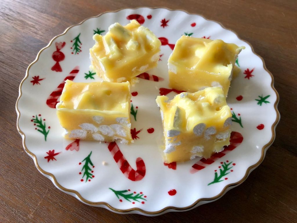 lemon meringue fudge - homemade kerstcadeaus