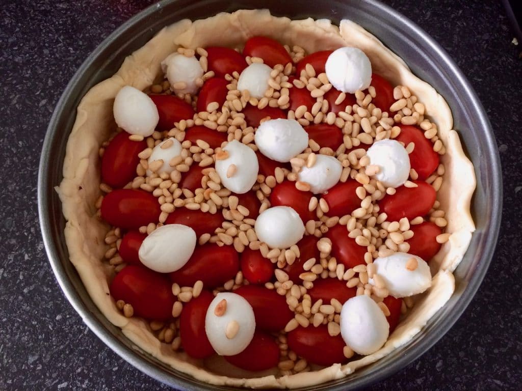 caprese quiche