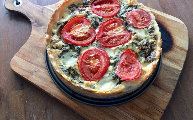 Caprese quiche