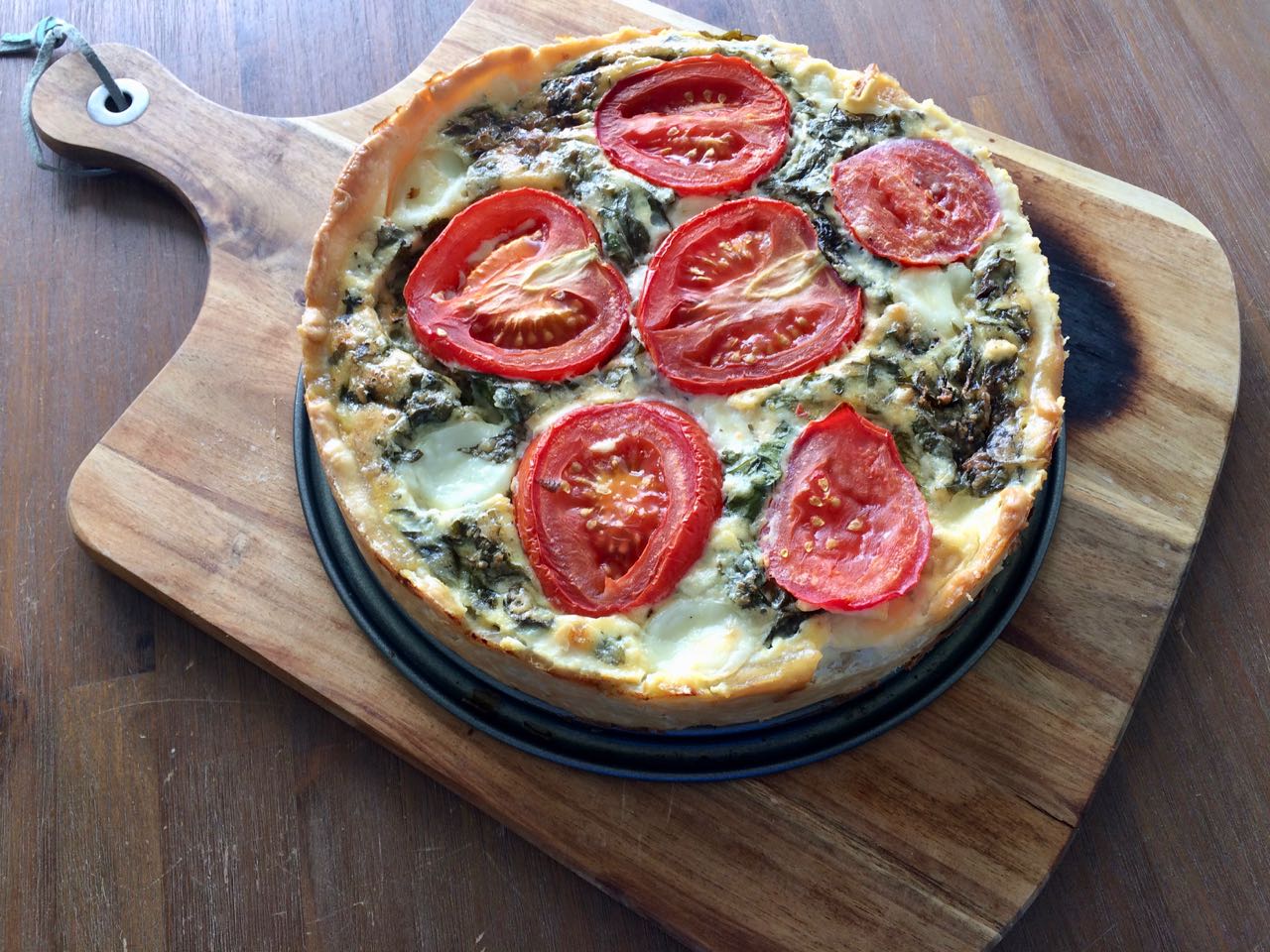 Caprese quiche