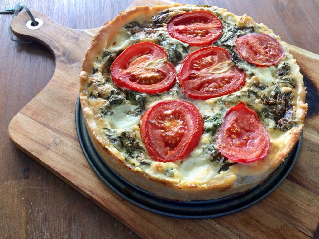 Caprese quiche