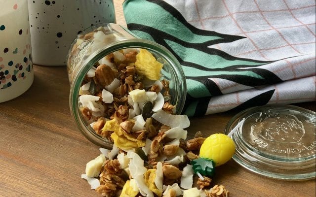 Voedsel drogen in de droogoven: zomerse granola