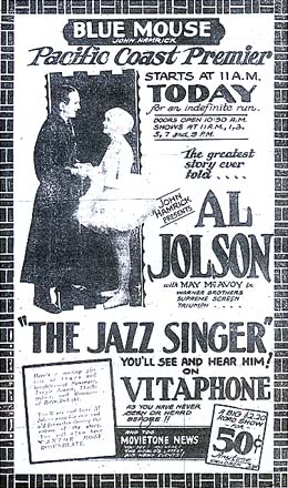 geschiedenis van de bioscoop - jazz singer