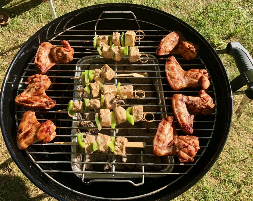 Paneer spiesjes voor op de bbq