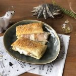 millefeuille met gerookte forelcreme