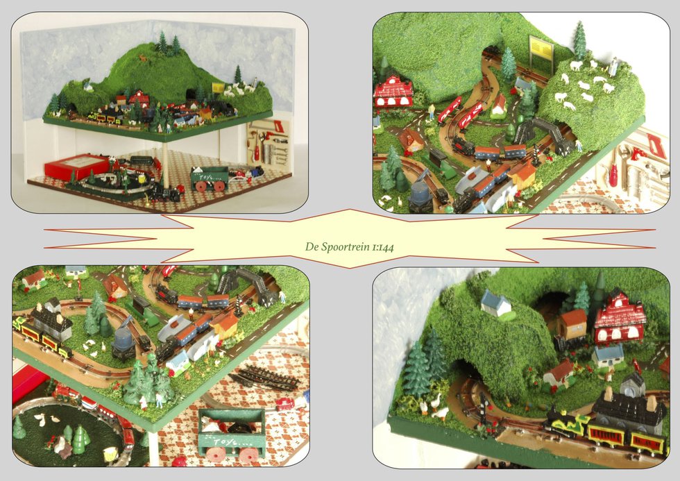 Nog meer mooie poppenhuizen: modeltreinbaan