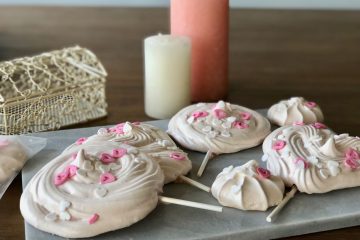 roze meringue lollies