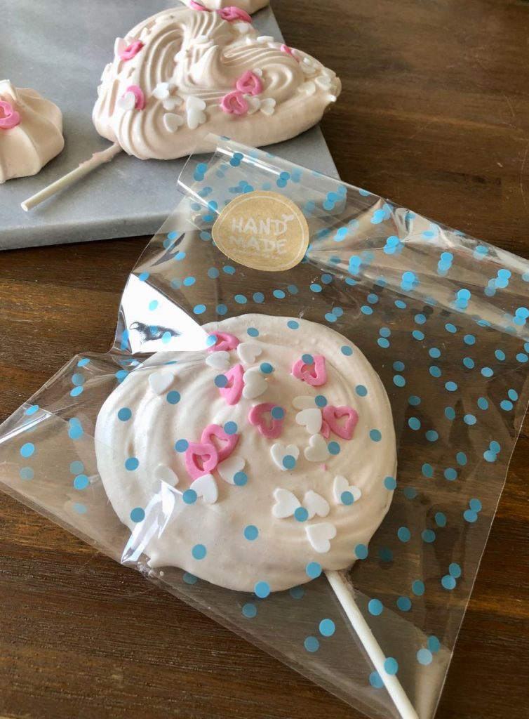 roze meringue lollies