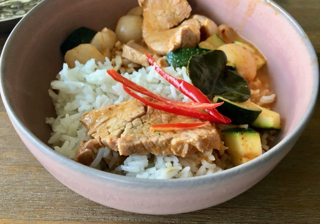 Panang curry met varkenshaas