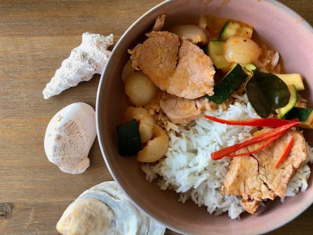 Panang curry met varkenshaas