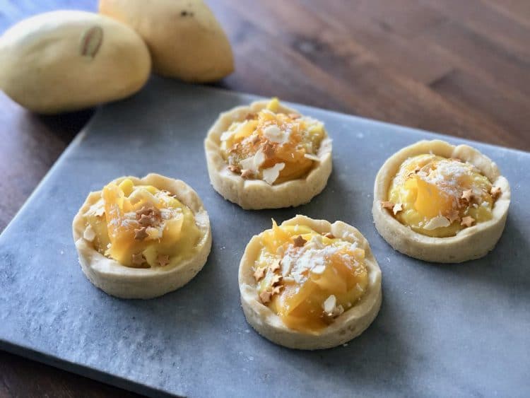 tartelettes met mango en kokos