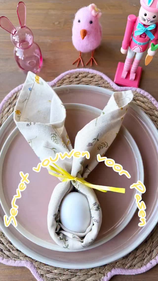 Een super eenvoudige servet diy!
#pasen #servetvouwen #diy