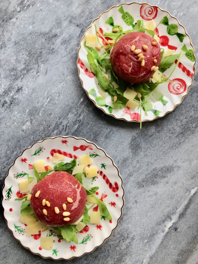 Carpaccio bonbon met truffelcrème