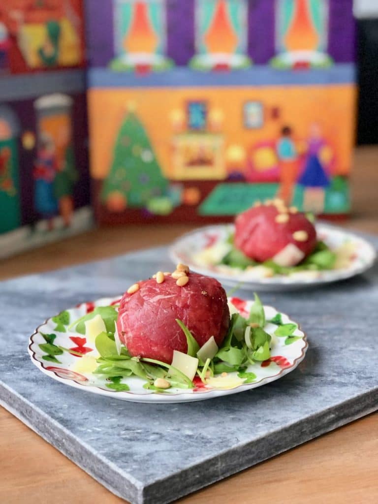 Carpaccio bonbon met truffelcrème
