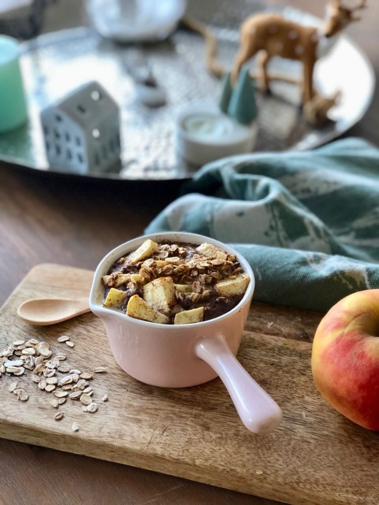 ontbijttaartje met havermout en appel