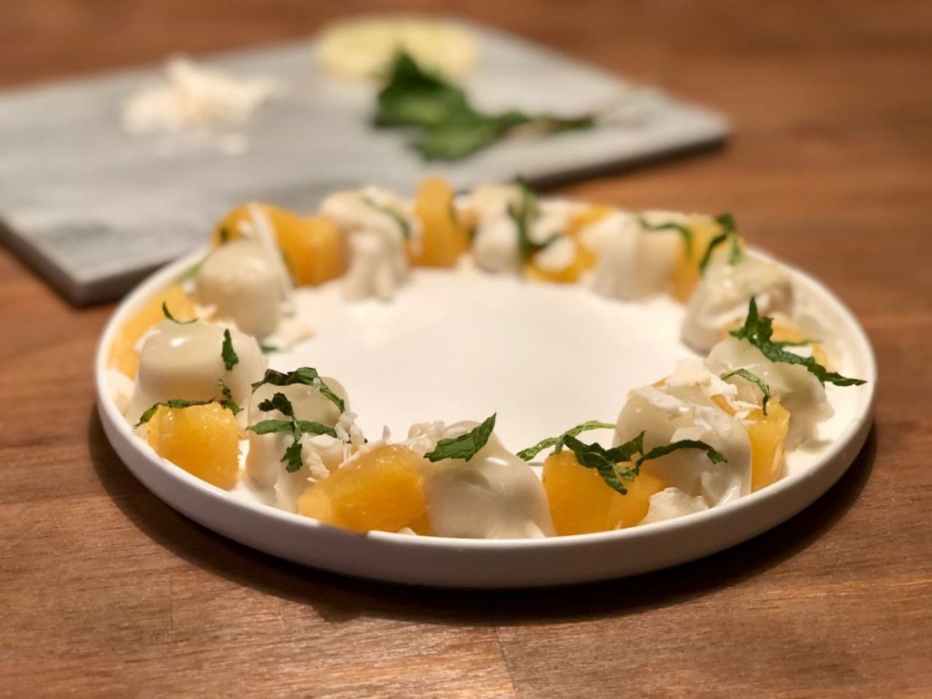 pina colada pannacotta