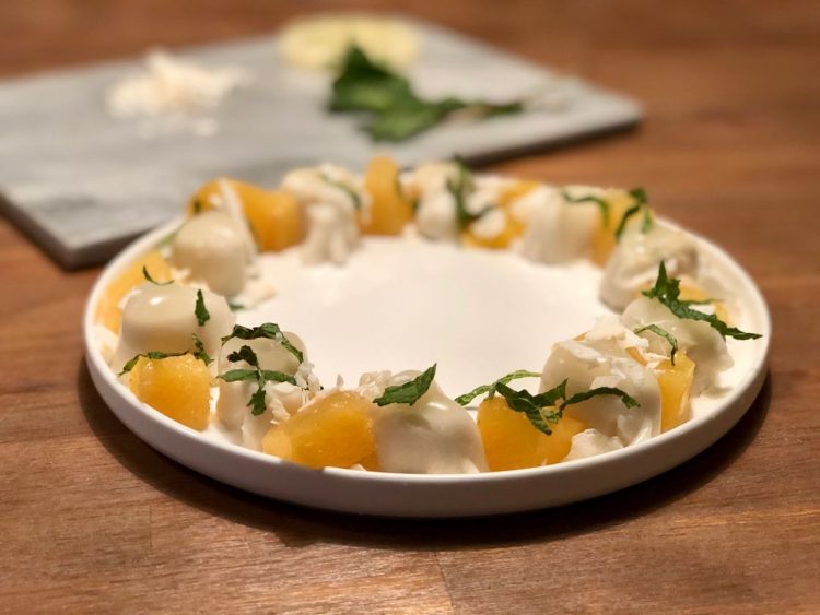 pina colada pannacotta