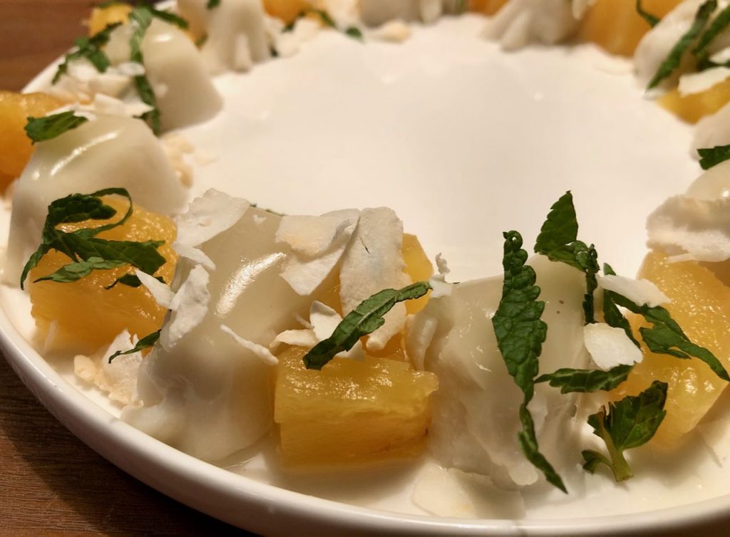pina colada pannacotta