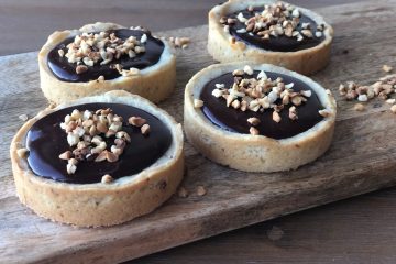 tartelettes met chocolade en karamel