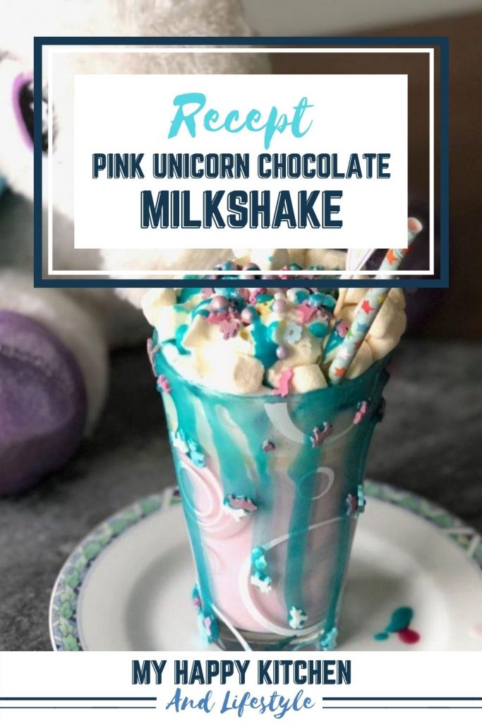 Pinterest pin unicorn milkshake