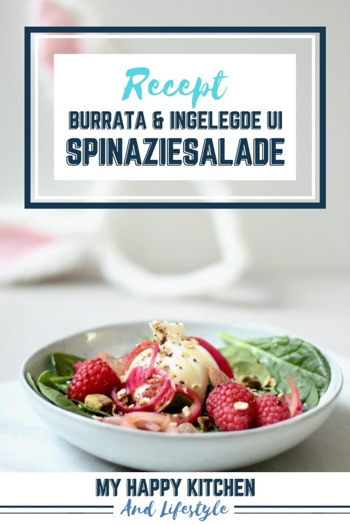 Pinterest pin spinaziesalade